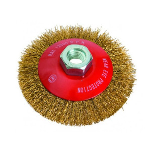 Kefa misková vlnitá pomosadzená NEREZ 125x10mm 0,3mm M14 