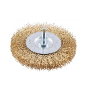 Kefa drôtená so stopkou - oceľ vlnitá pomosadzená FESTA - 75x6x16mm
