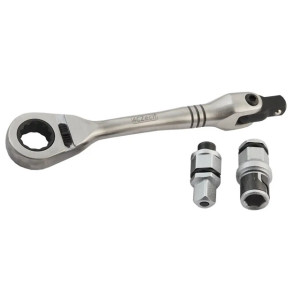 1/4" MINI račňa prepínacia s otvorom 10mm + 1/4" štvorhran + adaptéry 1/4" NEREZ 4Czech