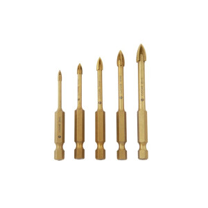 Sada vrtákov 4-brité do dlaždíc a skla - 3,4,5,6,8mm