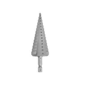 Vrták stupňovitý 4-30mm HSS - 14stupňov 4Czech so stopkou 1/4" priama drážka Vrták stupňovitý 4-30mm HSS - 14stupňov 4Czech so stopkou 1/4" priama drážka