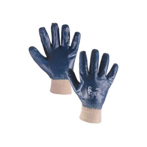 Rukavice máčané v nitrile modré ARET č.10